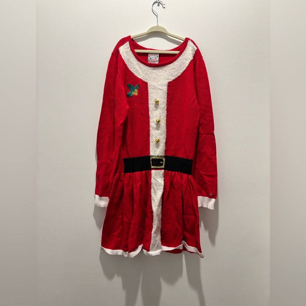 Charming Red Santa Dress for Kids